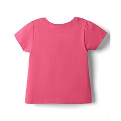 Babyhug Cotton Knit Half Sleeves Shorts Night Suit with Bear & Star Print - Pink