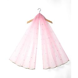 Babyhug Woven Three Fourth Sleeves Choli with Lehenga and Dupatta Set With Floral Sequin & Embroidery with Lace Detailing - Wine & Pink