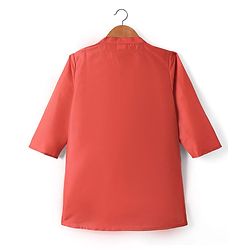 Babyhug Woven Full Sleeves Kurta Pyjama Set with  Embroidered Waistcoat - Red