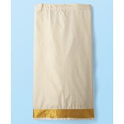 Babyhug Woven Half Sleeves Solid Shirt & Mundu Set - Offwhite