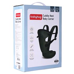 Babyhug CuddleNest 3 in 1 Ergonomic Baby Carrier - Green| Ideal for Carrying 3.6-15 kg Babies Age 5-36 mons| Paded Legopening| Optimal Weight Distribution| Adjustable Safety Buckle| Breathable Fabric