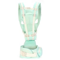 Babyhug Snuggle Bloom 8 in 1 Baby Carrier with Hip Seat - Sea Green| Ideal for Carrying 3.6-15 kg Babies Aged 5-36 months| Optimal Weight Distribution| Adjustable Safety Buckle| Breathable Fabric
