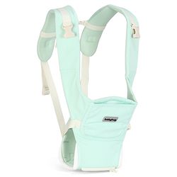 Babyhug Snuggle Bloom 8 in 1 Baby Carrier with Hip Seat - Sea Green| Ideal for Carrying 3.6-15 kg Babies Aged 5-36 months| Optimal Weight Distribution| Adjustable Safety Buckle| Breathable Fabric