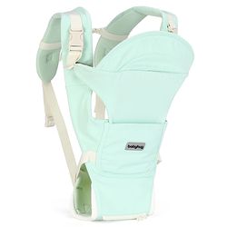 Babyhug Snuggle Bloom 8 in 1 Baby Carrier with Hip Seat - Sea Green| Ideal for Carrying 3.6-15 kg Babies Aged 5-36 months| Optimal Weight Distribution| Adjustable Safety Buckle| Breathable Fabric