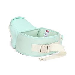 Babyhug Snuggle Bloom 8 in 1 Baby Carrier with Hip Seat - Sea Green| Ideal for Carrying 3.6-15 kg Babies Aged 5-36 months| Optimal Weight Distribution| Adjustable Safety Buckle| Breathable Fabric