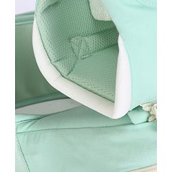 Babyhug Snuggle Bloom 8 in 1 Baby Carrier with Hip Seat - Sea Green| Ideal for Carrying 3.6-15 kg Babies Aged 5-36 months| Optimal Weight Distribution| Adjustable Safety Buckle| Breathable Fabric