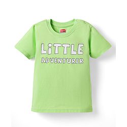 Babyhug 100% Cotton Knit Half Sleeves Stripes T-Shirts with Text & Lion Print Pack of 3 - Multicolor