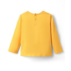 Babyhug 100% Cotton Knit Full Sleeves T-Shirt with Animal & Bird Print - Yellow