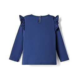 Babyhug 100% Cotton Knit Full Sleeves T-Shirt with Text Print - Navy Blue
