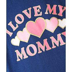 Babyhug 100% Cotton Knit Full Sleeves T-Shirt with Text Print - Navy Blue