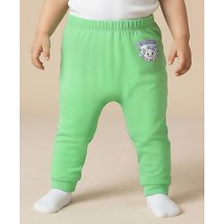 Babyhug Disney Interlock Knit Full Length Diaper Leggings with Aristocats Marie Graphics Pack of 3 - Green Pink & White