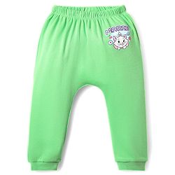 Babyhug Disney Interlock Knit Full Length Diaper Leggings with Aristocats Marie Graphics Pack of 3 - Green Pink & White