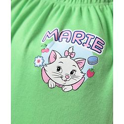 Babyhug Disney Interlock Knit Full Length Diaper Leggings with Aristocats Marie Graphics Pack of 3 - Green Pink & White