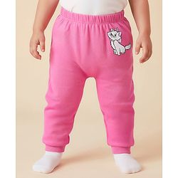 Babyhug Disney Interlock Knit Full Length Diaper Leggings with Aristocats Marie Graphics Pack of 3 - Green Pink & White