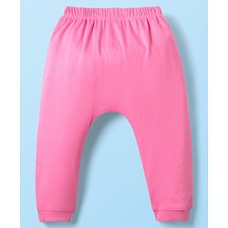 Babyhug Disney Interlock Knit Full Length Diaper Leggings with Aristocats Marie Graphics Pack of 3 - Green Pink & White