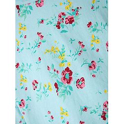 Babyhug 100% Cotton Knit Full Sleeves T-Shirt With Floral Print - Light Blue