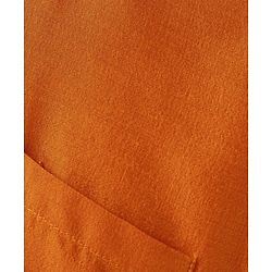 Babyhug Woven Half Sleeves Solid Shirt & Mundu Set - Orange
