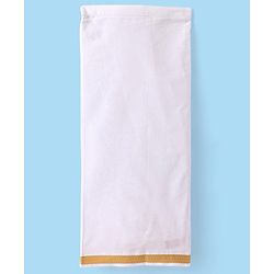 Babyhug Woven Half Sleeves Solid Shirt & Mundu Set - Maroon