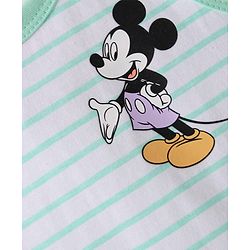 Babyhug Disney 100% Cotton Sleeveless Vests With Mickey Mouse Graphics Pack Of 3 - Lilac Light Green & Orange