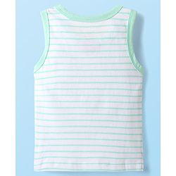 Babyhug Disney 100% Cotton Sleeveless Vests With Mickey Mouse Graphics Pack Of 3 - Lilac Light Green & Orange