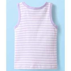 Babyhug Disney 100% Cotton Sleeveless Vests With Mickey Mouse Graphics Pack Of 3 - Lilac Light Green & Orange