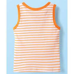 Babyhug Disney 100% Cotton Sleeveless Vests With Mickey Mouse Graphics Pack Of 3 - Lilac Light Green & Orange