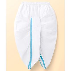Babyhug Cambric Full Sleeves Solid Color Kurta Dhoti Set - Aqua Blue