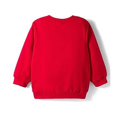 Babyhug Cotton Knit Full Sleeves Sweatshirt With Tree Graphics & Applique - Red