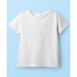 Babyhug Cotton Woven Checks Frock With Half Sleeves Inner Tee - Pink & White