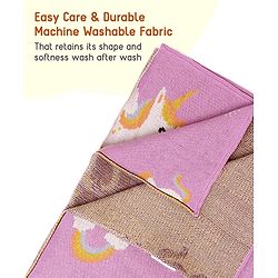 Babyhug Premium Cotton Knitted Blanket Sweet HoneyBee Print   - Yellow