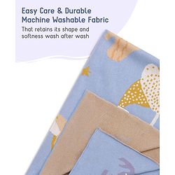 Babyhug Premium Cotton Knitted Blanket Sweet HoneyBee Print   - Yellow
