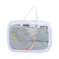 Babyhug Premium Cotton Knitted Blanket Sweet HoneyBee Print   - Yellow