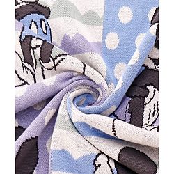 Babyhug Premium Cotton Knitted Blanket Sweet HoneyBee Print   - Yellow