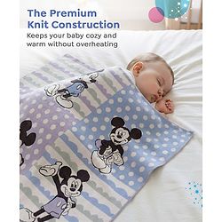 Babyhug Premium Cotton Knitted Blanket Sweet HoneyBee Print   - Yellow