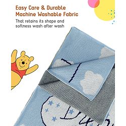 Babyhug Premium Cotton Knitted Blanket Sweet HoneyBee Print   - Yellow