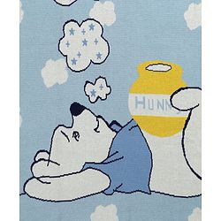 Babyhug Premium Cotton Knitted Blanket Sweet HoneyBee Print   - Yellow