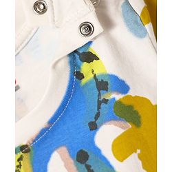 Babyhug Single Jersey Knit Half Sleeves T-Shirt & Shorts Set with Palm Tree Print - White & Green