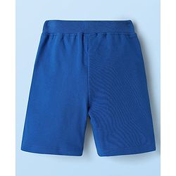Babyhug Single Jersey Knit Half Sleeves T-Shirt & Shorts Set with Sea Life Print - White & Blue