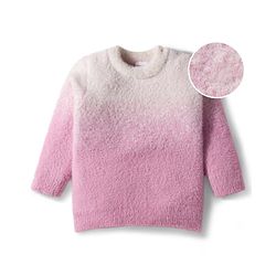 Babyhug Kit Full Sleeves Pullover Solid Color Sweater - Pink