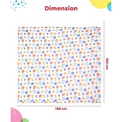 Babyhug Disney 100% Cotton Muslin Multipurpose Swaddle Wrap Winnie The Pooh Print| Breathable Hypoallergenic Fabric| Nursing Cover Stroller Cover Burp Cloth Pack of 3 - Multicolor