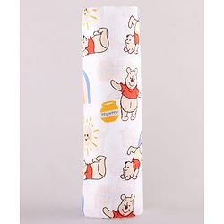 Babyhug Disney 100% Cotton Muslin Multipurpose Swaddle Wrap Winnie The Pooh Print| Breathable Hypoallergenic Fabric| Nursing Cover Stroller Cover Burp Cloth Pack of 3 - Multicolor