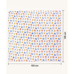 Babyhug Disney 100% Cotton Muslin Multipurpose Swaddle Wrap Winnie The Pooh Print| Breathable Hypoallergenic Fabric| Nursing Cover Stroller Cover Burp Cloth Pack of 3 - Multicolor
