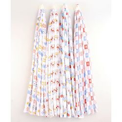 Babyhug Disney 100% Cotton Muslin Multipurpose Swaddle Wrap Winnie The Pooh Print| Breathable Hypoallergenic Fabric| Nursing Cover Stroller Cover Burp Cloth Pack of 3 - Multicolor