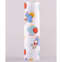 Babyhug Disney 100% Cotton Muslin Multipurpose Swaddle Wrap Winnie The Pooh Print| Breathable Hypoallergenic Fabric| Nursing Cover Stroller Cover Burp Cloth Pack of 3 - Multicolor
