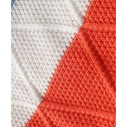 Babyhug Knit Full Sleeves Sweater Set With Stripes - Orange