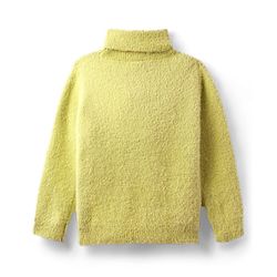 Babyhug Knit Full Sleeves Extra Soft Hairy Eyelash Yarn Turtle Neck Pullover Sweater with Star Patch Detailing - Pink