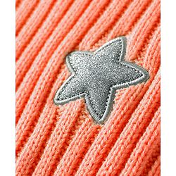 Babyhug Knitted Full Drop Shoulder Sleeves Skivi Sweater With Star Patch - Purple