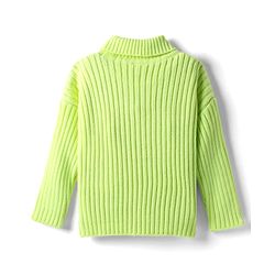 Babyhug Knitted Full Drop Shoulder Sleeves Skivi Sweater With Star Patch - Purple