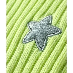 Babyhug Knitted Full Drop Shoulder Sleeves Skivi Sweater With Star Patch - Purple