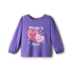 Babyhug 100% Cotton Knit Full Sleeves T-Shirt with Heart Print - Purple
